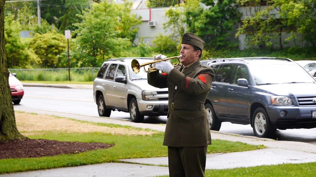 Taps and a Twenty One Gun Salute at Vestal Four Corners WICZ