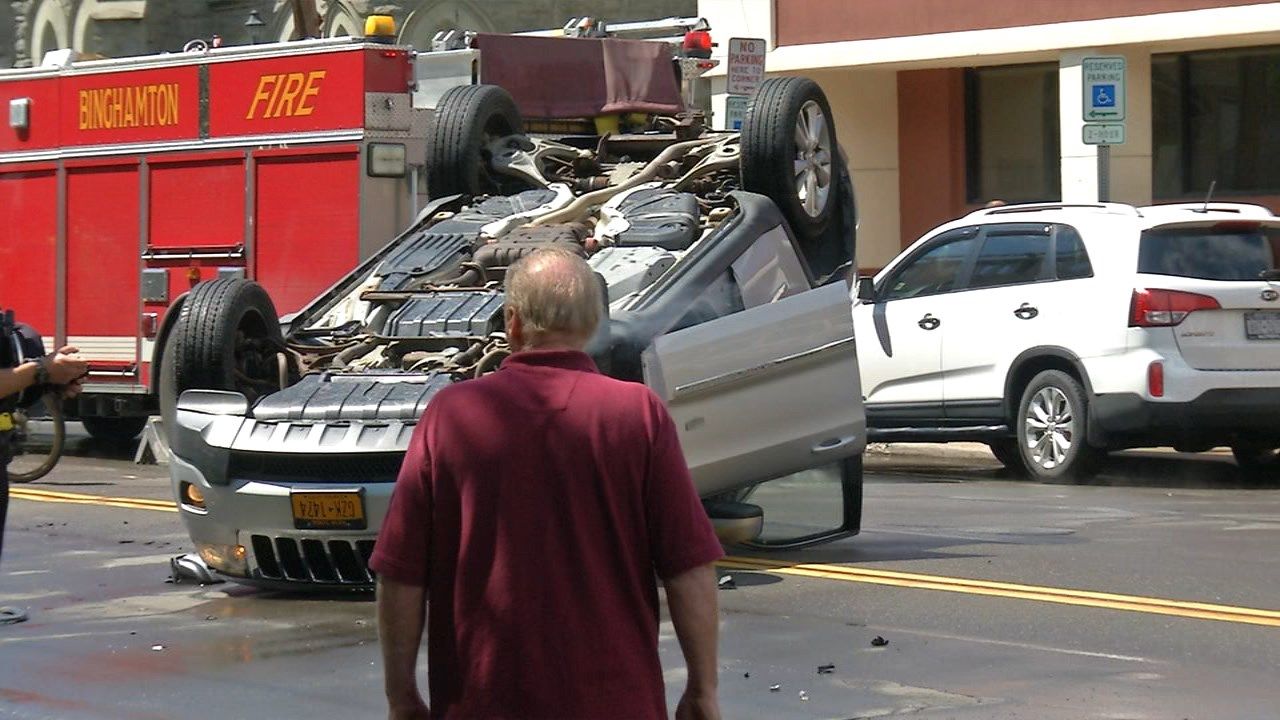 Rollover Accident on Main Street Binghamton WICZ