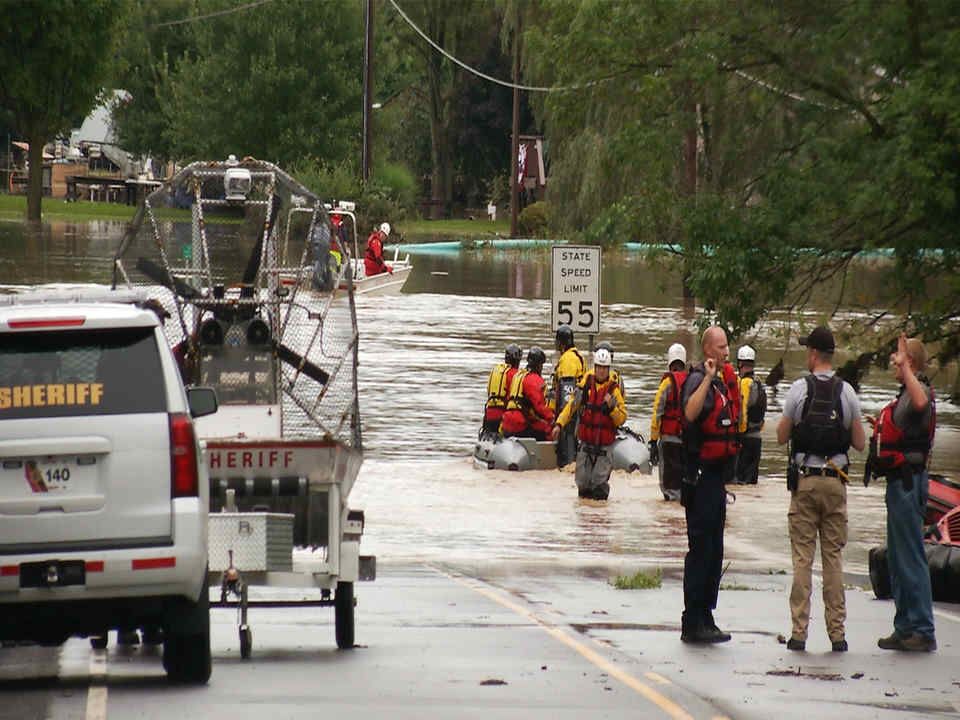 CONKLIN FLOODING Crews Rescue Four Trapped in Barn, All Safe FOX 40 WICZ TV News, Sports