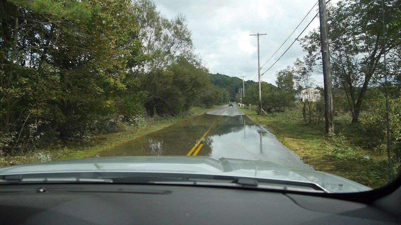 Overflowing Nanticoke Creek Cuts Off Town of Maine Residents For FOX