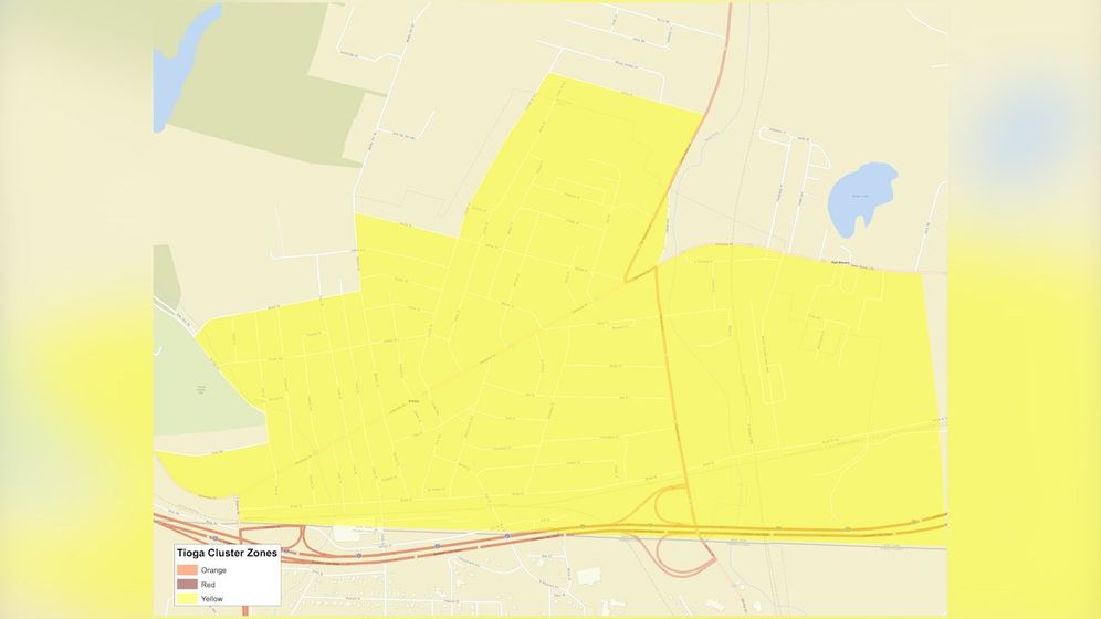 Breaking Waverly In Tioga County Designated A Yellow Zone Covid Wicz Tioga County Ny Map
