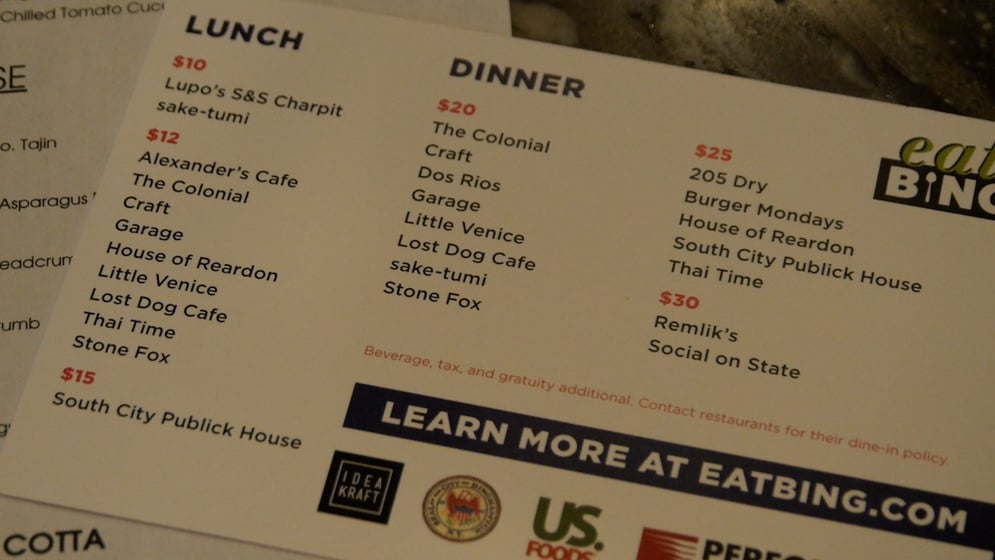 Binghamton Restaurant Week Kicks Off, Local Eateries Look Forward To