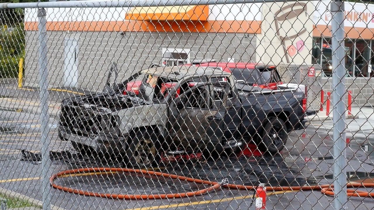 Truck Fire on Vestal Parkway WICZ