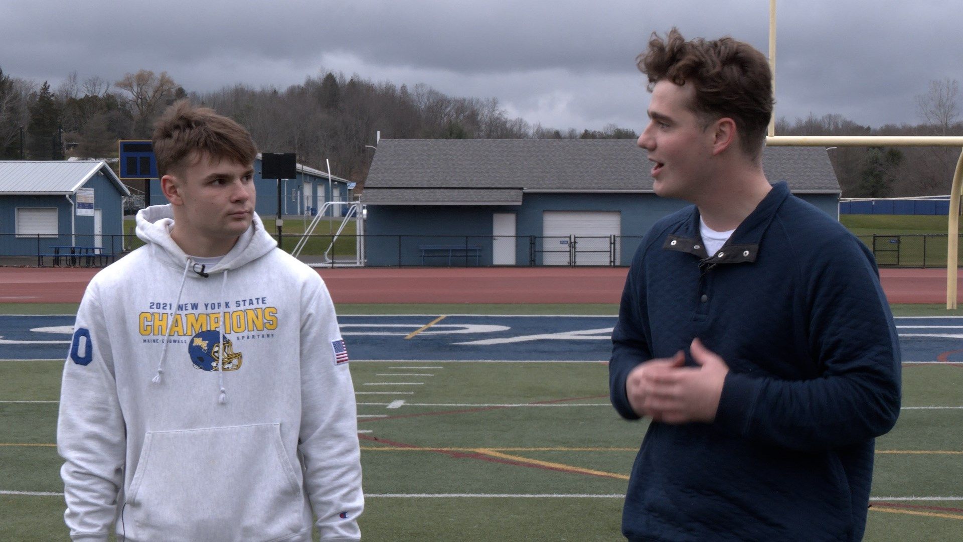 MaineEndwell Kicker Jack Hennessy Teaches Fox 40 How to Kick a Field